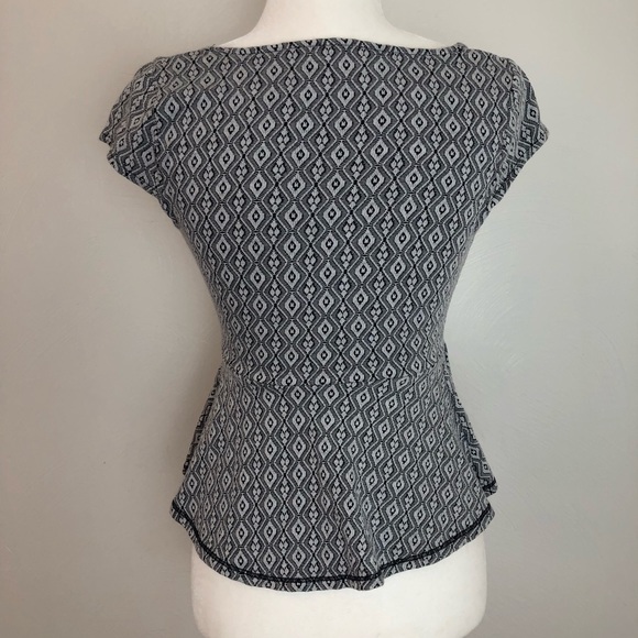 Anthropologie Postmark Gray Peplum Top - Picture 4 of 8